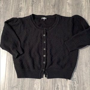Super Cute Ye Mak Black Cardigan Sweater 3X